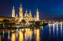 Great evening view of the Pilar Cathedral in Zaragoza Spain Great evening view of the Pilar Cathedral in Zaragoza Spain